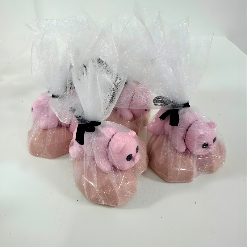 Lembrança Sabonete de Coração  com Animal 3D