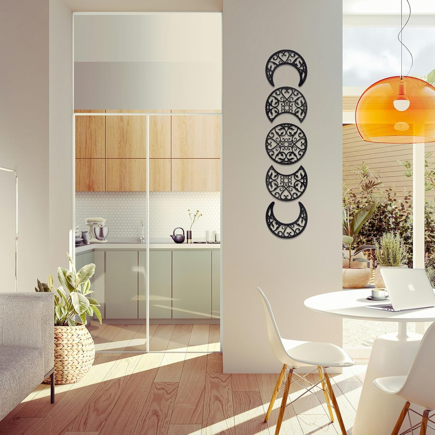 Decoração de Parede - Fases da Lua (Conjunto de 5 Peças)