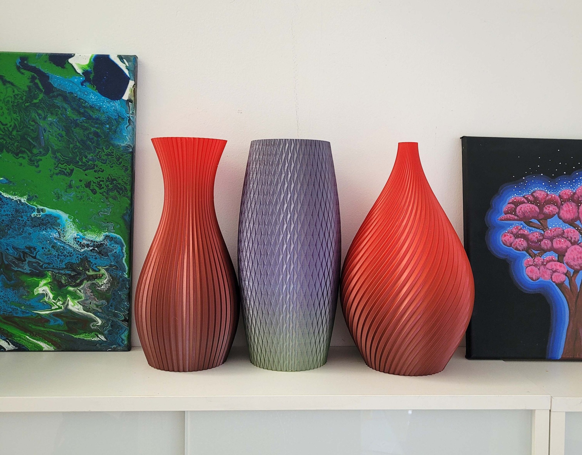 Impressão 3D - Coleção Geométrica Encantada: Escolha Entre 9 Vasos 3D Únicos