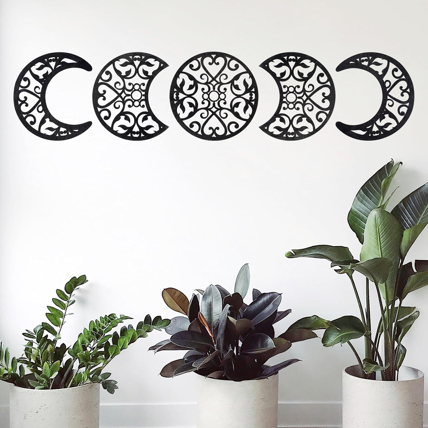 Decoração de Parede - Fases da Lua (Conjunto de 5 Peças)