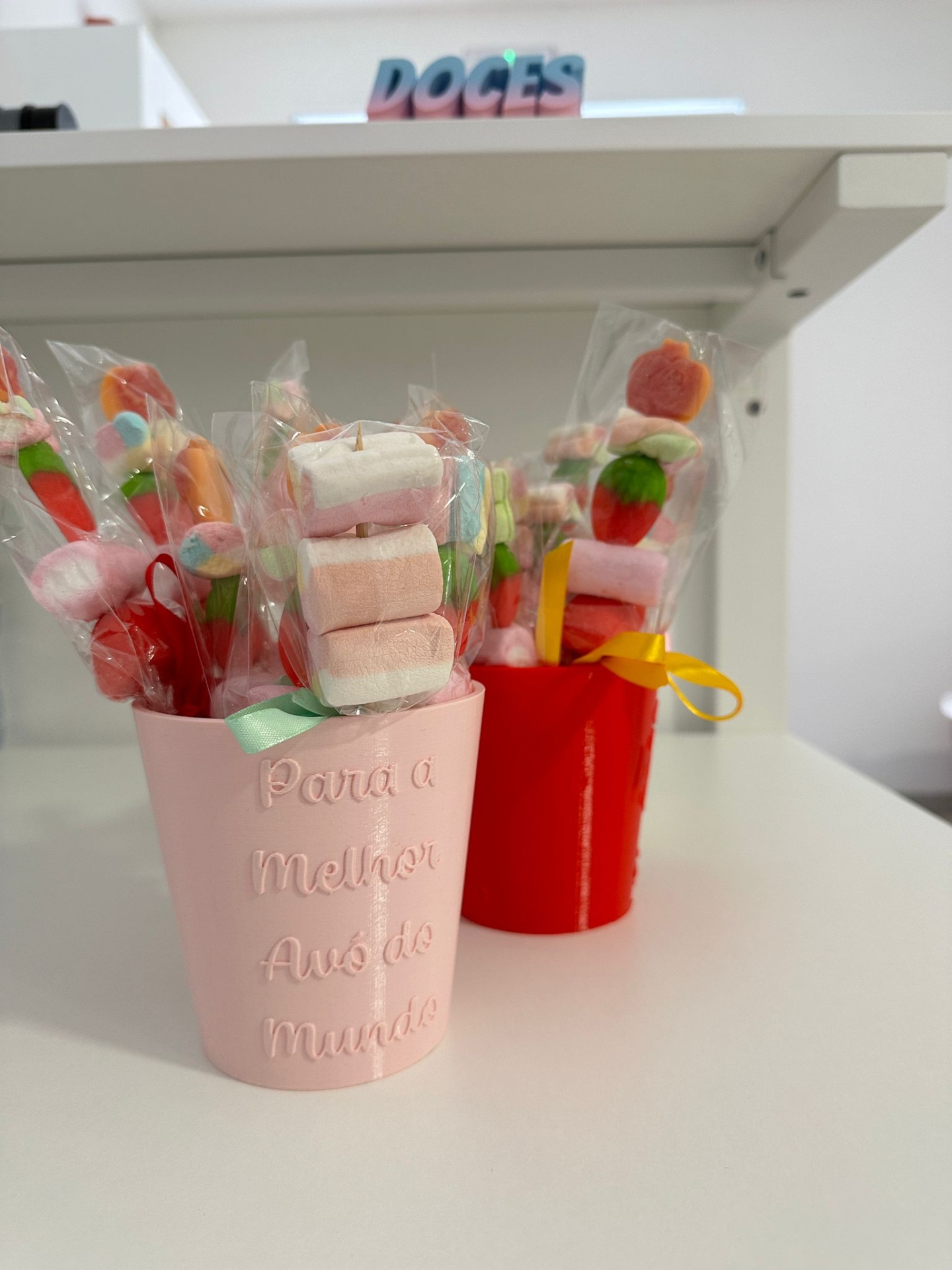 🍭 Copo Personalizado com Espetadas de Doces