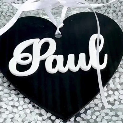 Marcador de Lugar em Coração Personalizado