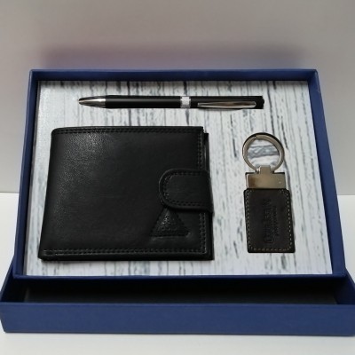 Conjunto Carteira + Caneta + Porta Chaves