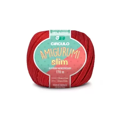 Amigurumi Slim 3402 Vermelho-Círculo