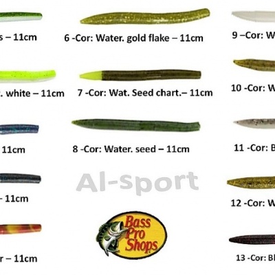 Amostra Bass Pro Shops Senko vinil Stiko Worm