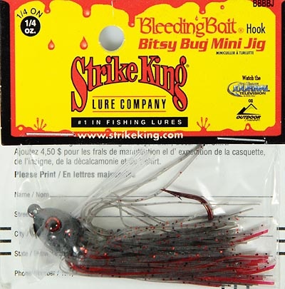 Amostra Strike King® Bitsy Bug®  Mini Jig