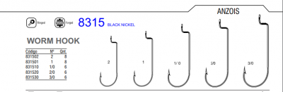 Anzóis Worm Fuji-Yama Orca 8315