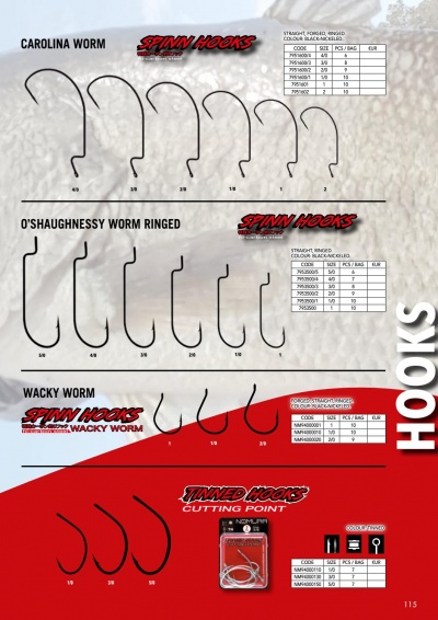 Anzóis Worm Nomura®   O'Shaughnessy e Carolina