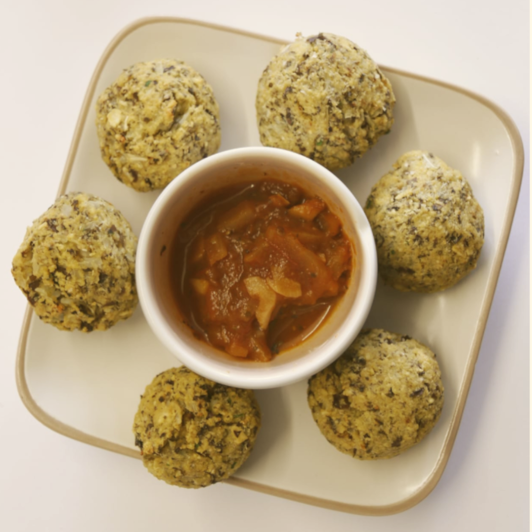 Croquetes Vegan de Couve-flor e Musgo-irlandês Croquetes Vegan de Couve-flor e Musgo-irlandês