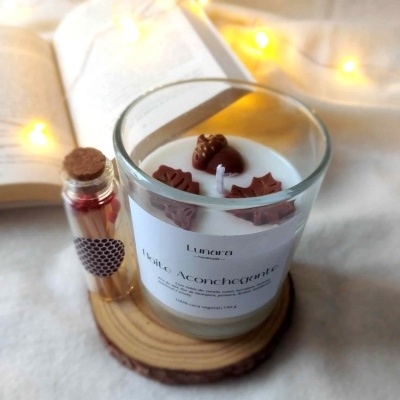 Vela aromática com fósforos - "Noite Aconchegante"