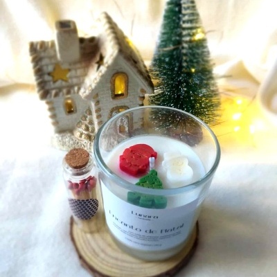 Vela aromática com fósforos - "Encanto de Natal"