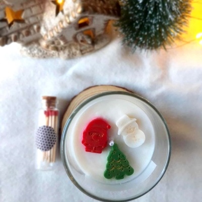 Vela aromática com fósforos - "Encanto de Natal"