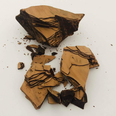 Cacau cru biológico em pedaços