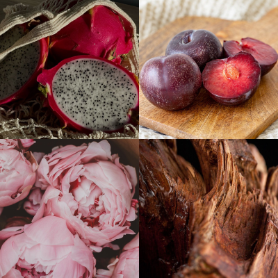 Vela Peónia e Ameixa