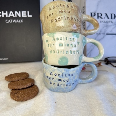 Caneca Havana Padrinhos/Madrinhas (Personalizado e pronto para envio)