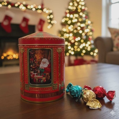 Bombons | Lata Carrocel Musical Pai Natal 200g
