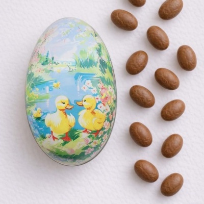 Bombons | Lata Ovos Metálicos Vintage 100g (3 Padrões)