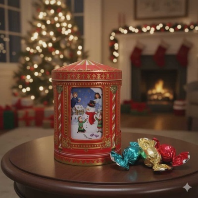 Bombons | Lata Carrocel Musical Anjos e Gnomos 200g