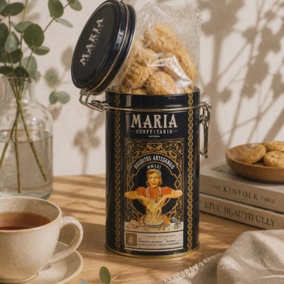 Lata Biscoitos de Manteiga 150g | Maria Confeitaria