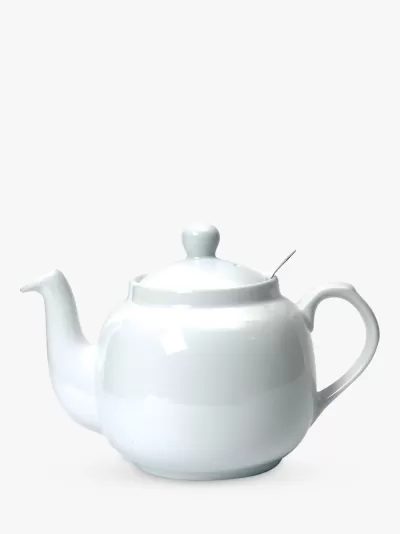 Bule Inglês 1,2L c/ Filtro Branco | London Pottery