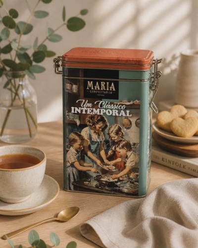 Lata "Intemporal" Biscoitos de Manteiga  150g | Maria Confeitaria