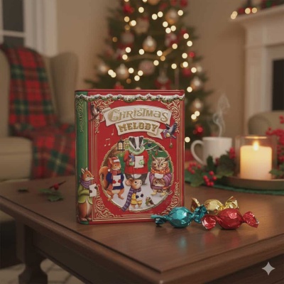 Bombons | Lata Livro Christmas Melody 300g