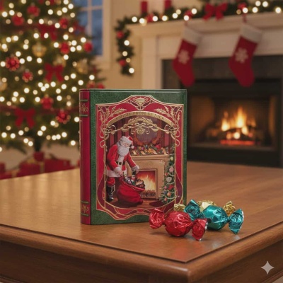 Bombons | Lata Livro A Visit From St. Nick 300g