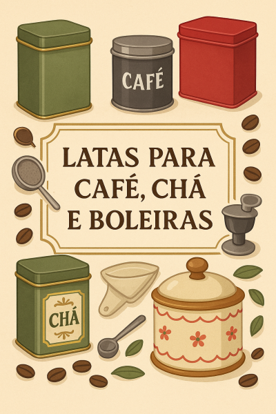 Latas p/ Café, Chá e Boleiras