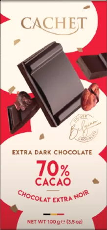 Tablete Chocolate 70% Cacau | Chocolate Belga Cachet