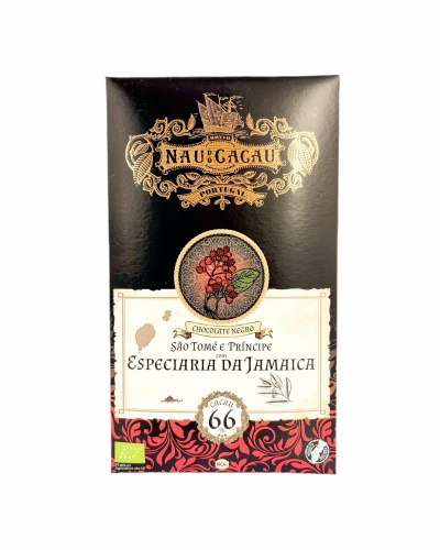 Tablete Chocolate Especiaria da Jamaica 66% Cacau | Nau do Cacau