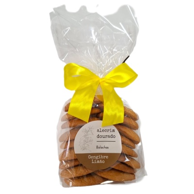 Bolachas Artesanais de Gengibre e Limão 200g | Alecrim Dourado