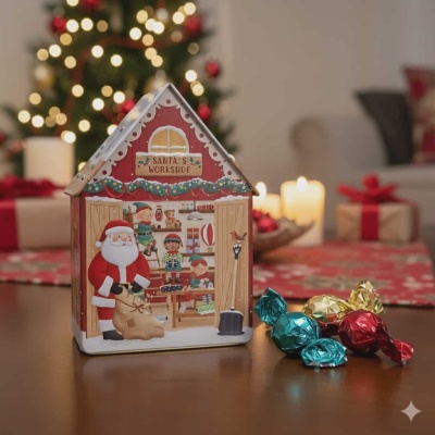 Bombons | Lata Musical Oficina do Pai Natal (10 Bombons)