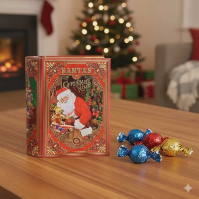 Bombons | Lata Livro XXL Santa's Christmas List 500g