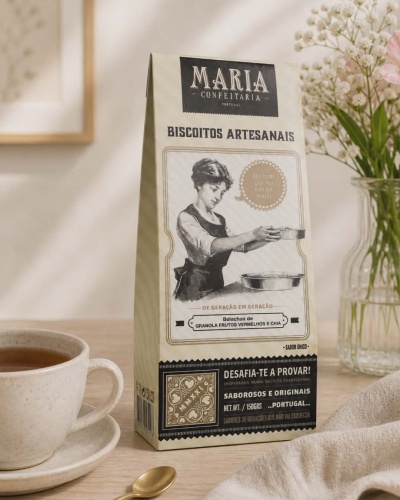 Bolachas de Granola e Frutos Vermelhos 150g | Maria Confeitaria