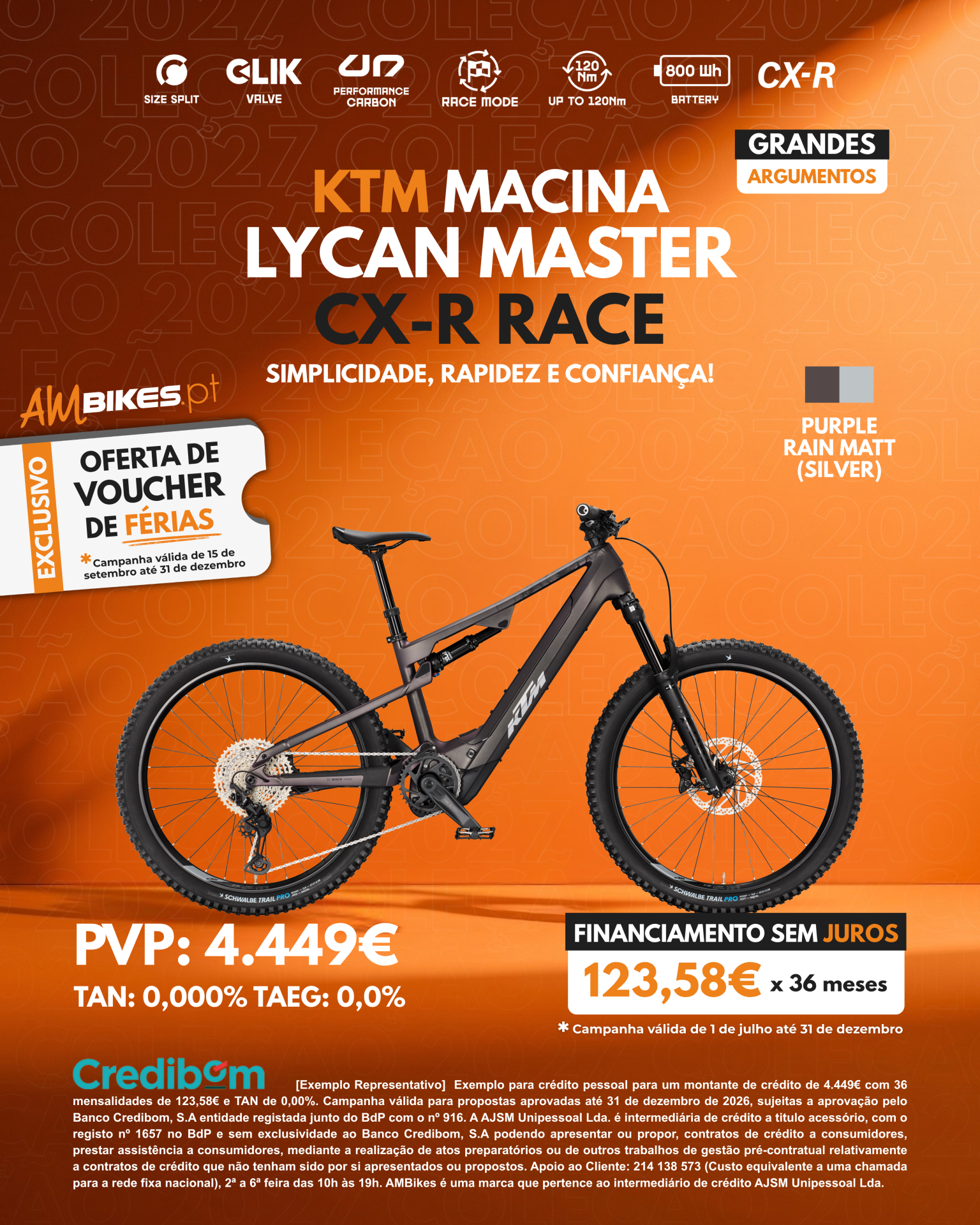 KTM Macina Lycan Master CX-R Race | Purple Rain Matt (Silver)
