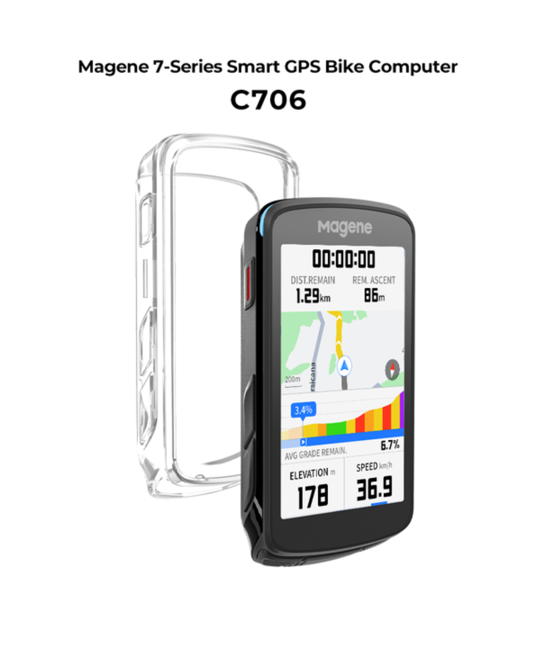 Capa protetora transparente para GPS C706
