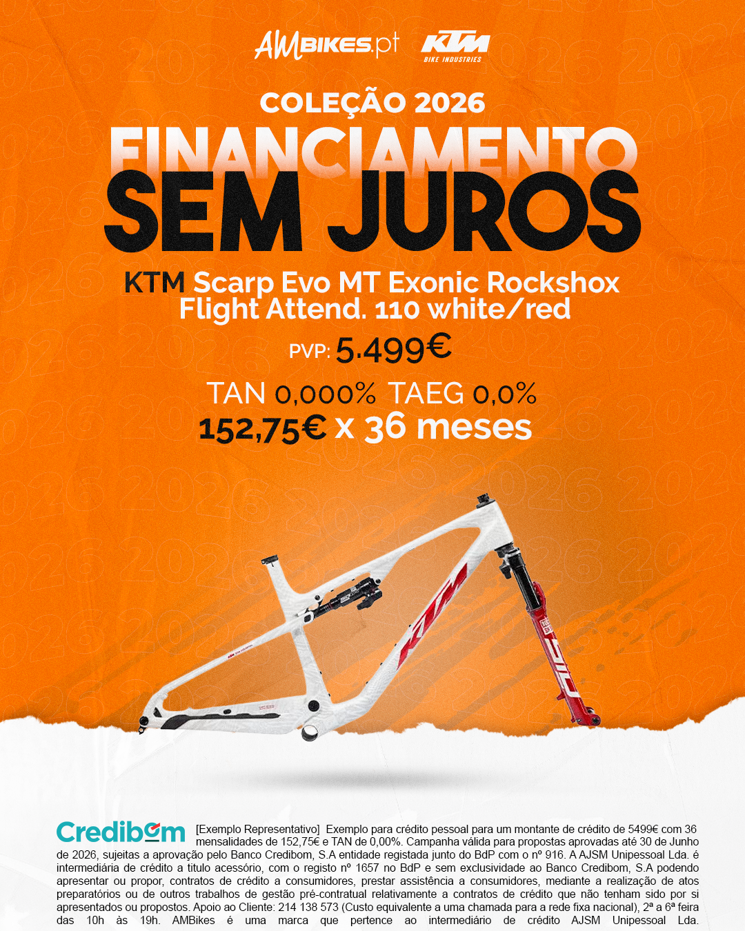 Quadro KTM Scarp Evo MT Exonic Rockshox Flight Attend. 110 - white/red