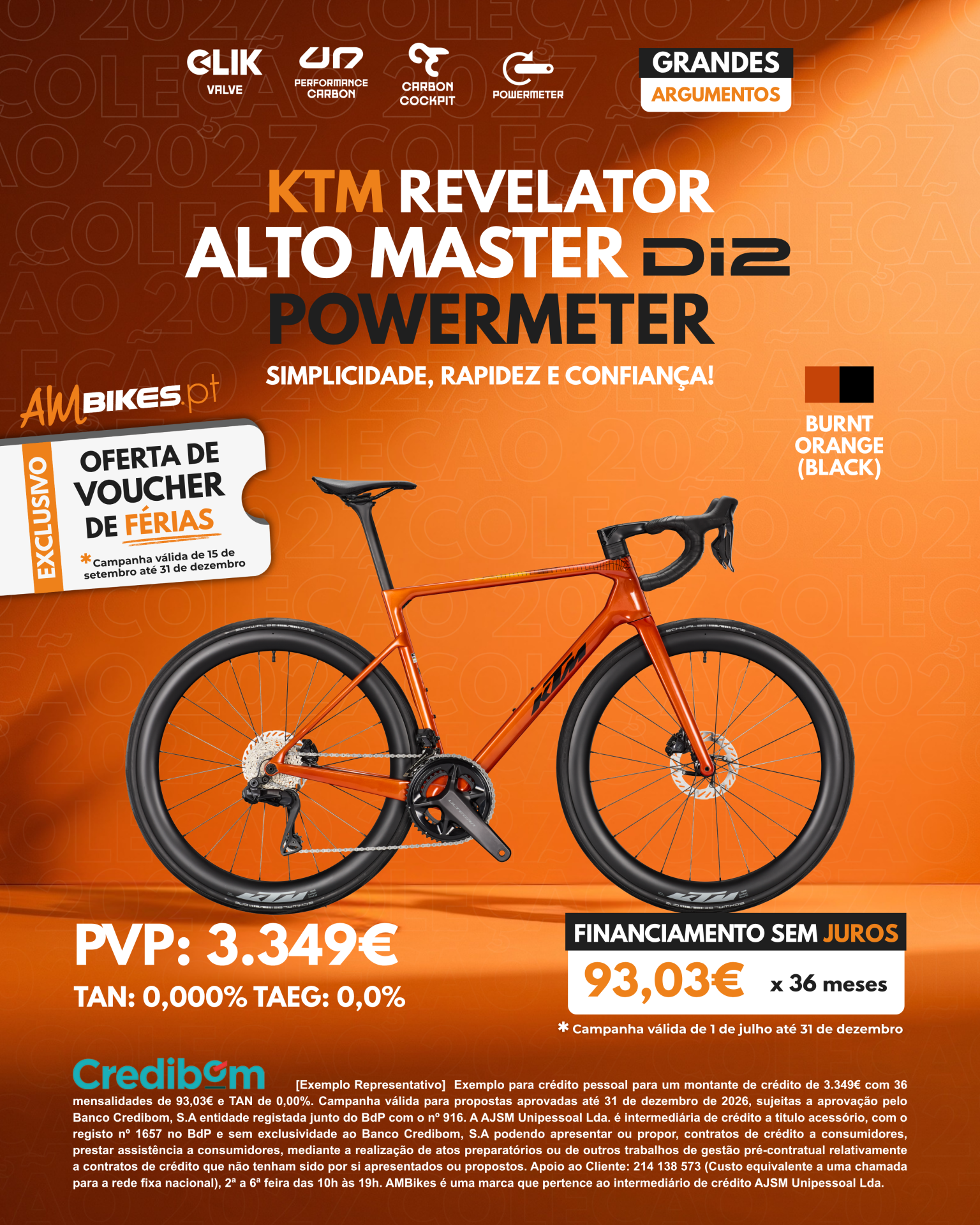KTM Revelator Alto Master Di2 | Powermeter | Burnt Orange (Black)