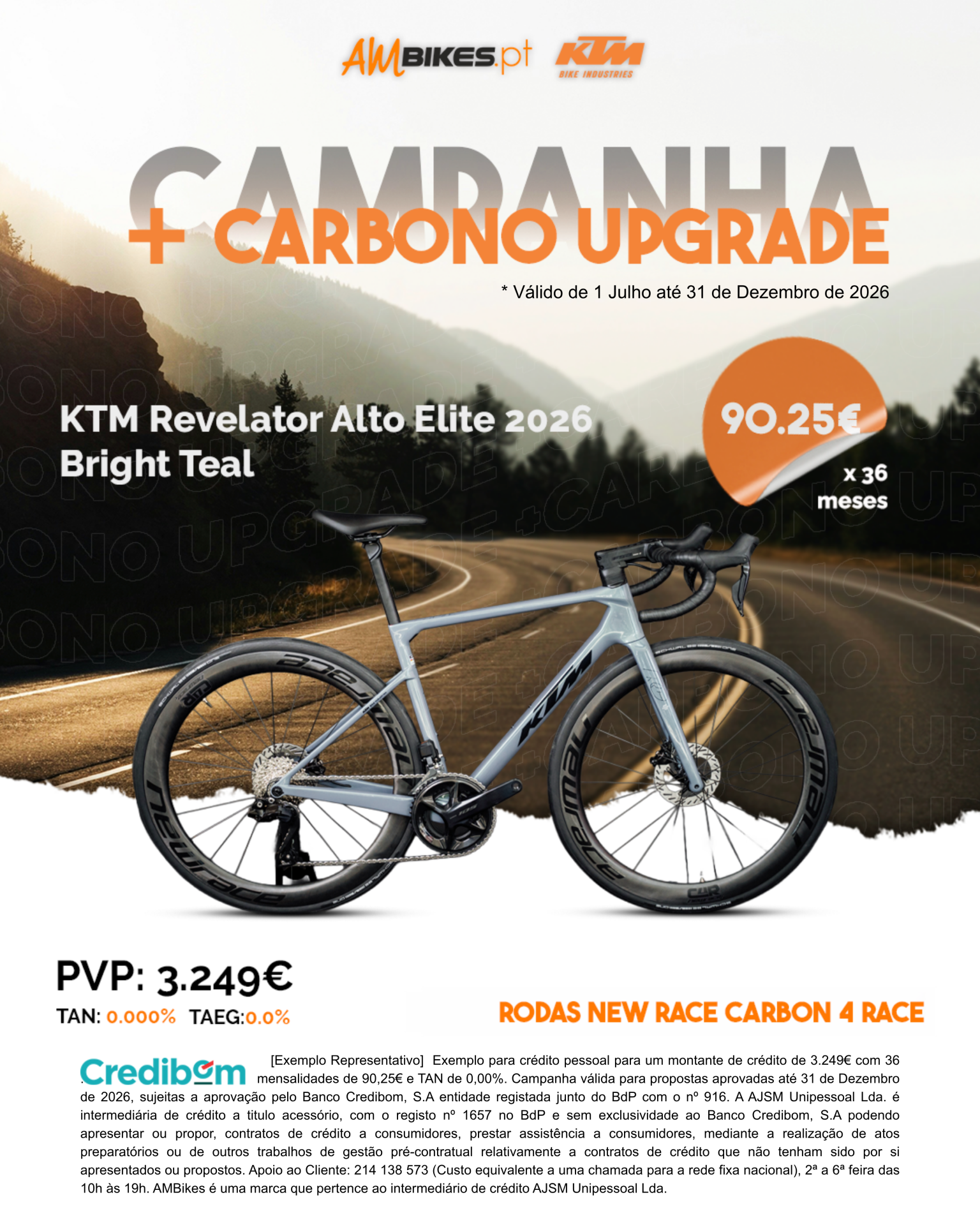 KTM Revelator Alto Elite 2026 | Bright Teal - Rodas em Carbono