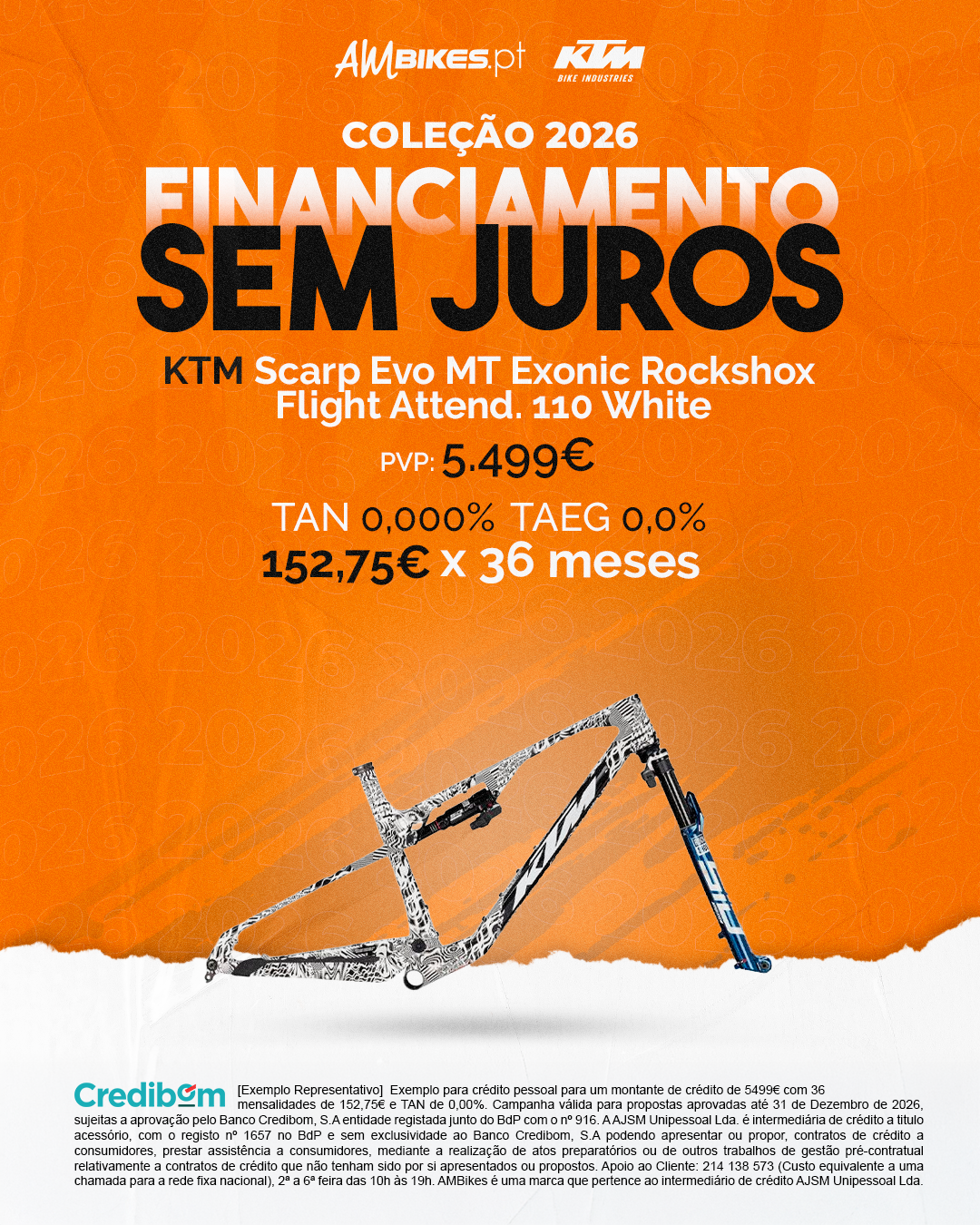 Quadro KTM Scarp Evo MT Exonic Rockshox Flight Attend. 110 - white