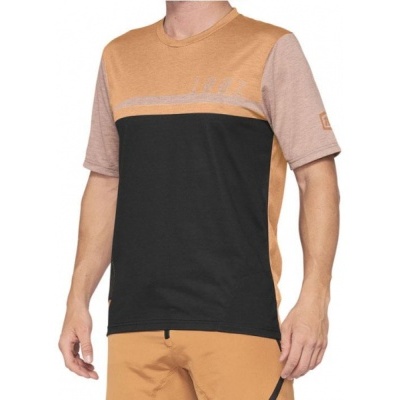 Camisola 100% Airmatic M/Curt Caramelo/Preto