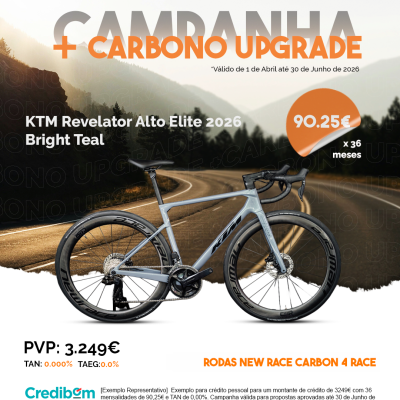 KTM Revelator Alto Elite 2026 | Bright Teal - Rodas em Carbono