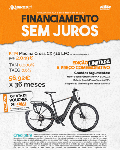 BICICLETA KTM MACINA CROSS CX 510 LFC c/ SUPORTE BAGAGEM