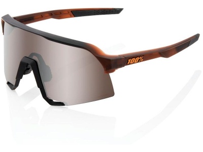 Oculos 100% S3 Castanho Transl Lentes Hiper Silver