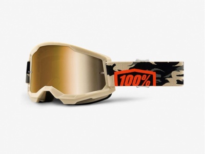 Goggles 100% Strata 2 Kombat Lentes Gold