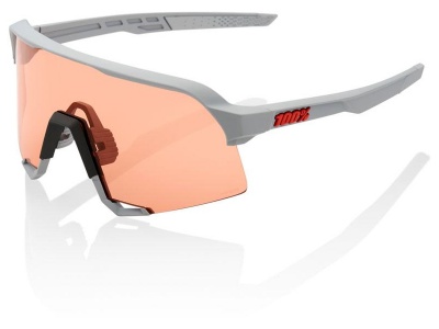 Oculos 100% S3 Cinza Lentes Hiper Coral