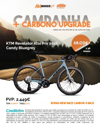 KTM Revelator Alto Pro 2026 | Candy Bluegrey - Rodas em Carbono