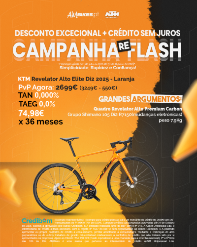 KTM Revelator Alto Elite Di2 2025 - Laranja KTM Revelator Alto Elite Di2 2025 - Laranja