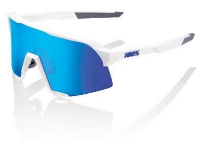 Oculos 100% S3 Branco Matt Lentes Hiper Azul