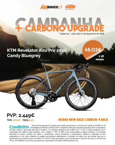 KTM Revelator Alto Pro 2026 | Candy Bluegrey - Rodas em Carbono